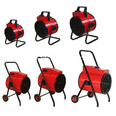 China Round Shape Industrial Fan Heater With Wheel supplier